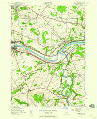 Tribes Hill New York Historical topographic map, 1:24000 scale, 7.5 X 7.5 Minute, Year 1944