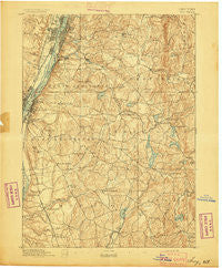 Troy New York Historical topographic map, 1:62500 scale, 15 X 15 Minute, Year 1893