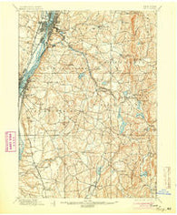 Troy New York Historical topographic map, 1:62500 scale, 15 X 15 Minute, Year 1898