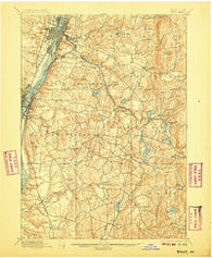 Troy New York Historical topographic map, 1:62500 scale, 15 X 15 Minute, Year 1898