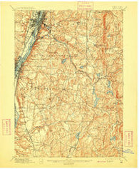 Troy New York Historical topographic map, 1:62500 scale, 15 X 15 Minute, Year 1898