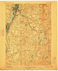 Troy New York Historical topographic map, 1:62500 scale, 15 X 15 Minute, Year 1898