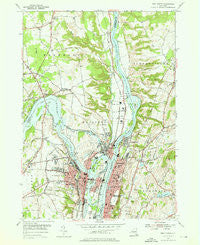 Troy North New York Historical topographic map, 1:24000 scale, 7.5 X 7.5 Minute, Year 1954