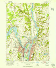 Troy North New York Historical topographic map, 1:24000 scale, 7.5 X 7.5 Minute, Year 1954