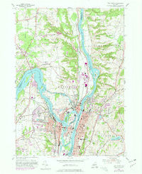 Troy North New York Historical topographic map, 1:24000 scale, 7.5 X 7.5 Minute, Year 1954
