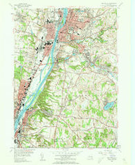 Troy South New York Historical topographic map, 1:24000 scale, 7.5 X 7.5 Minute, Year 1953