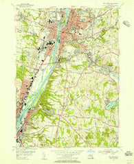 Troy South New York Historical topographic map, 1:24000 scale, 7.5 X 7.5 Minute, Year 1953
