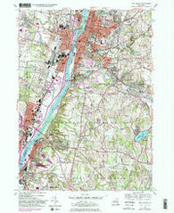 Troy South New York Historical topographic map, 1:24000 scale, 7.5 X 7.5 Minute, Year 1953