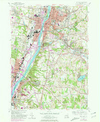 Troy South New York Historical topographic map, 1:24000 scale, 7.5 X 7.5 Minute, Year 1953