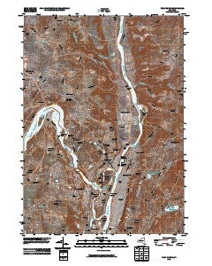 Troy North New York Historical topographic map, 1:24000 scale, 7.5 X 7.5 Minute, Year 2010
