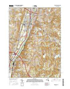 Troy South New York Current topographic map, 1:24000 scale, 7.5 X 7.5 Minute, Year 2016