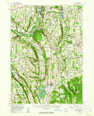 Tully New York Historical topographic map, 1:62500 scale, 15 X 15 Minute, Year 1955
