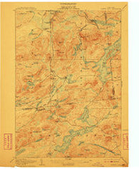 Tupper Lake New York Historical topographic map, 1:62500 scale, 15 X 15 Minute, Year 1907