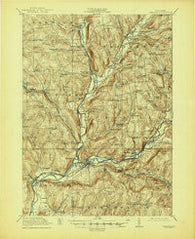 Unadilla New York Historical topographic map, 1:62500 scale, 15 X 15 Minute, Year 1918