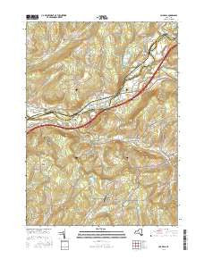 Unadilla New York Current topographic map, 1:24000 scale, 7.5 X 7.5 Minute, Year 2016