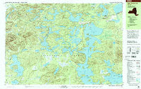 Upper Saranac Lake New York Historical topographic map, 1:25000 scale, 7.5 X 15 Minute, Year 1999