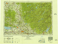 Utica New York Historical topographic map, 1:250000 scale, 1 X 2 Degree, Year 1950