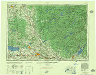 Utica New York Historical topographic map, 1:250000 scale, 1 X 2 Degree, Year 1957