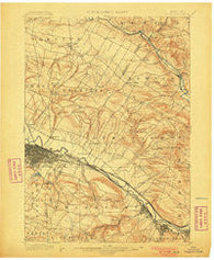 Utica New York Historical topographic map, 1:62500 scale, 15 X 15 Minute, Year 1900