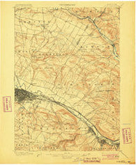 Utica New York Historical topographic map, 1:62500 scale, 15 X 15 Minute, Year 1900