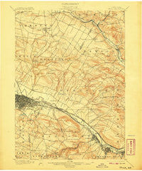 Utica New York Historical topographic map, 1:62500 scale, 15 X 15 Minute, Year 1900