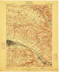 Utica New York Historical topographic map, 1:62500 scale, 15 X 15 Minute, Year 1900