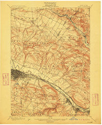 Utica New York Historical topographic map, 1:62500 scale, 15 X 15 Minute, Year 1900
