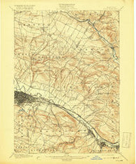 Utica New York Historical topographic map, 1:62500 scale, 15 X 15 Minute, Year 1900