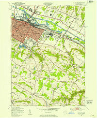 Utica East New York Historical topographic map, 1:24000 scale, 7.5 X 7.5 Minute, Year 1943