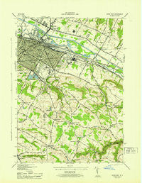 Utica East New York Historical topographic map, 1:31680 scale, 7.5 X 7.5 Minute, Year 1945