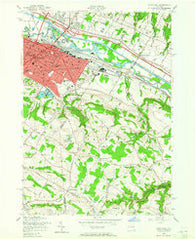 Utica East New York Historical topographic map, 1:24000 scale, 7.5 X 7.5 Minute, Year 1955