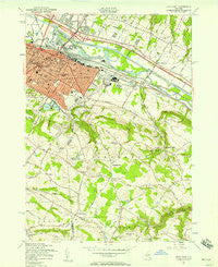 Utica East New York Historical topographic map, 1:24000 scale, 7.5 X 7.5 Minute, Year 1955