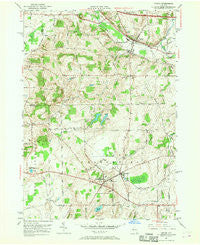 Victor New York Historical topographic map, 1:24000 scale, 7.5 X 7.5 Minute, Year 1951