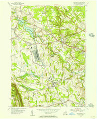 Voorheesville New York Historical topographic map, 1:24000 scale, 7.5 X 7.5 Minute, Year 1954
