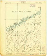 Waddington New York Historical topographic map, 1:62500 scale, 15 X 15 Minute, Year 1905