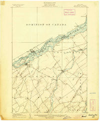 Waddington New York Historical topographic map, 1:62500 scale, 15 X 15 Minute, Year 1905