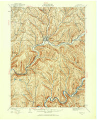 Walton New York Historical topographic map, 1:62500 scale, 15 X 15 Minute, Year 1923