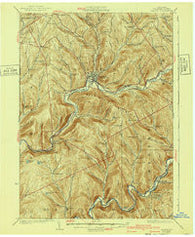 Walton New York Historical topographic map, 1:62500 scale, 15 X 15 Minute, Year 1925