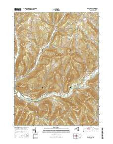 Walton East New York Current topographic map, 1:24000 scale, 7.5 X 7.5 Minute, Year 2016