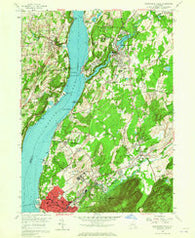 Wappingers Falls New York Historical topographic map, 1:24000 scale, 7.5 X 7.5 Minute, Year 1956