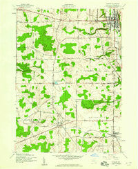 Warsaw New York Historical topographic map, 1:24000 scale, 7.5 X 7.5 Minute, Year 1943