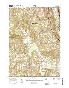Warsaw New York Current topographic map, 1:24000 scale, 7.5 X 7.5 Minute, Year 2016