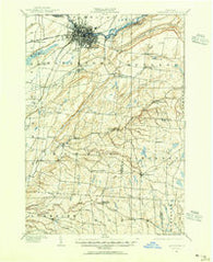 Watertown New York Historical topographic map, 1:62500 scale, 15 X 15 Minute, Year 1908