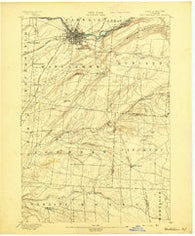 Watertown New York Historical topographic map, 1:62500 scale, 15 X 15 Minute, Year 1895