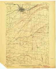 Watertown New York Historical topographic map, 1:62500 scale, 15 X 15 Minute, Year 1898