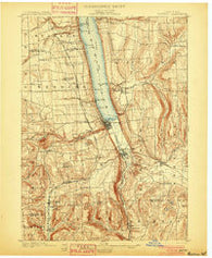 Watkins New York Historical topographic map, 1:62500 scale, 15 X 15 Minute, Year 1901