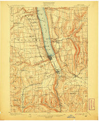 Watkins New York Historical topographic map, 1:62500 scale, 15 X 15 Minute, Year 1901
