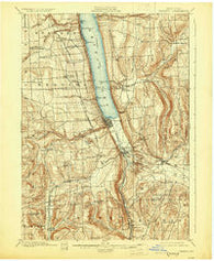 Watkins New York Historical topographic map, 1:62500 scale, 15 X 15 Minute, Year 1901