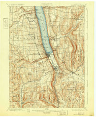 Watkins New York Historical topographic map, 1:62500 scale, 15 X 15 Minute, Year 1901