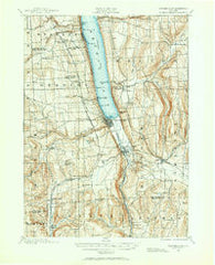 Watkins Glen New York Historical topographic map, 1:62500 scale, 15 X 15 Minute, Year 1898